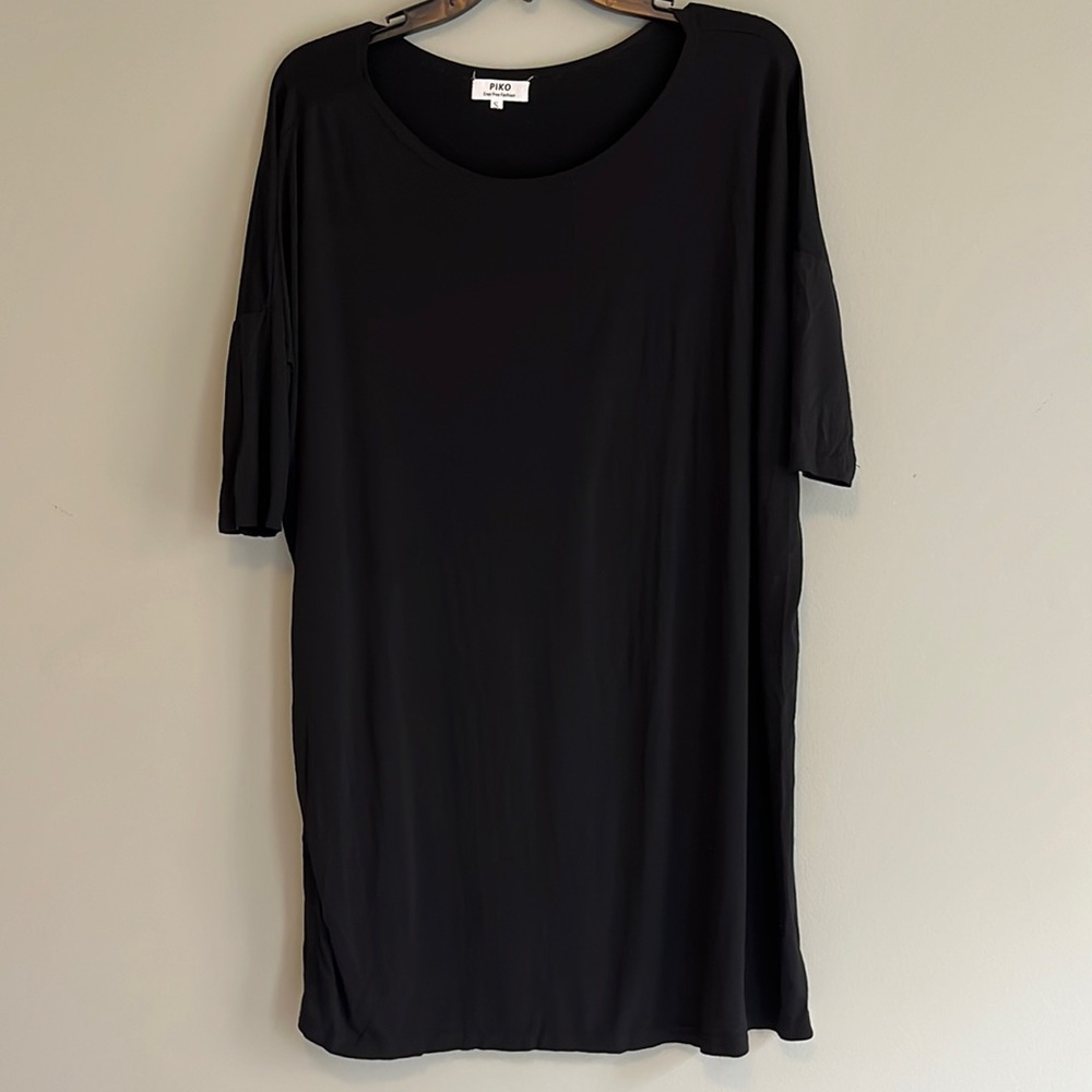 Piko Bamboo/Spandex Black Dress